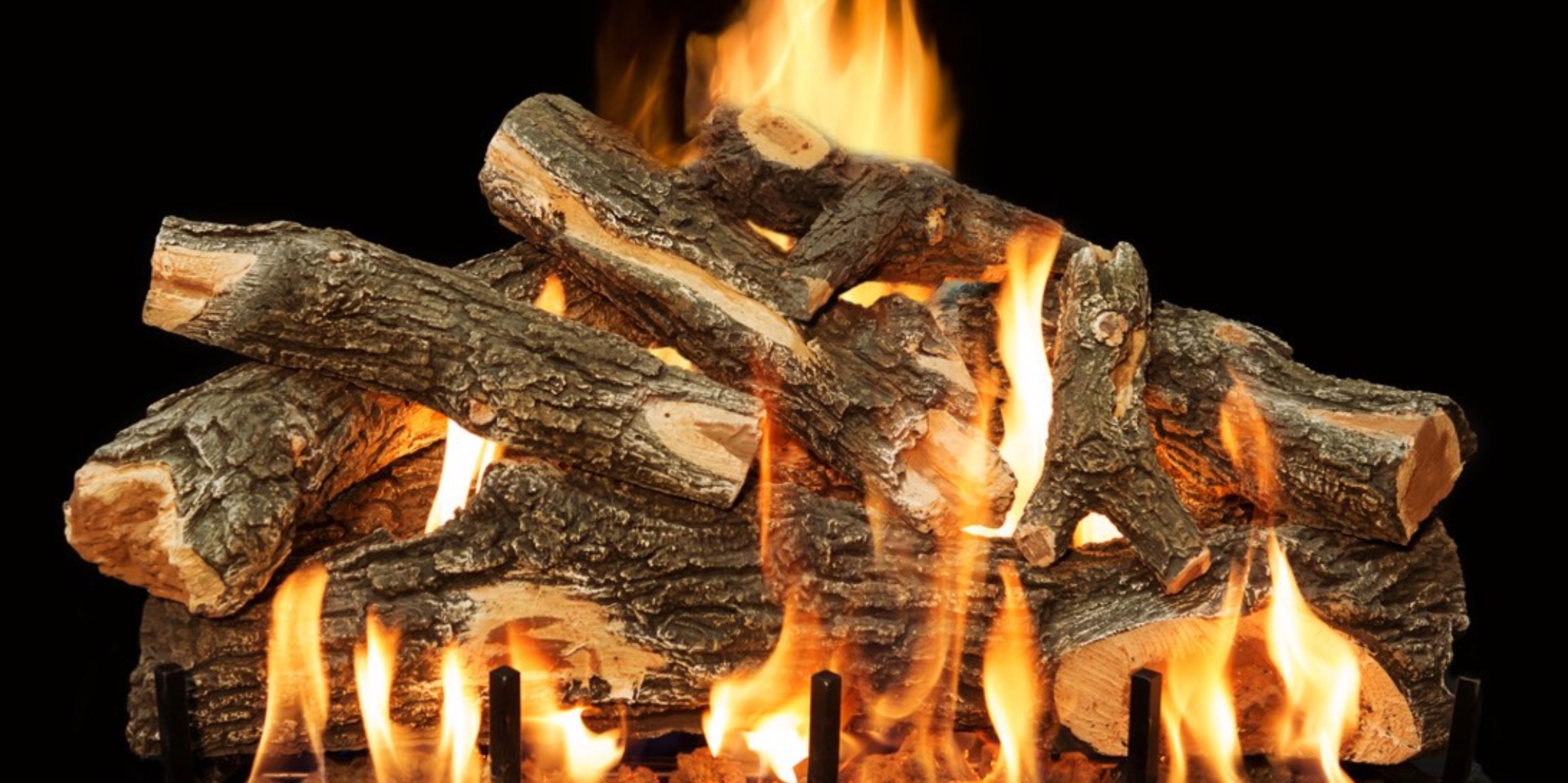 weathered oak gas logs at The Fire Place in Mesa AZ