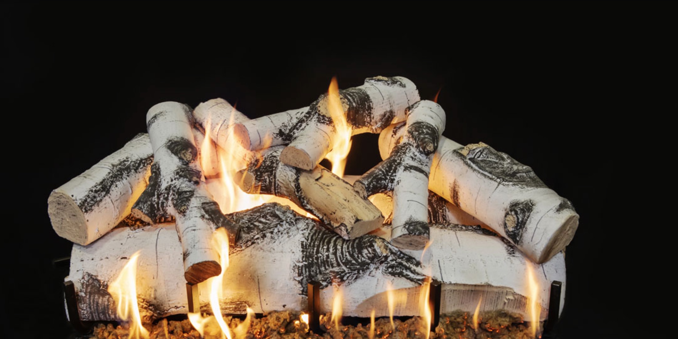 white aspen gas logs