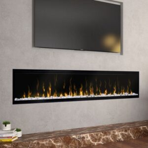a dimplex igniteXL 100 installed under a large tv