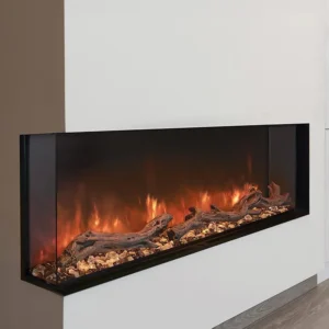 modern flames landscape pro multi installed in a recessed 2-sided corner configuration